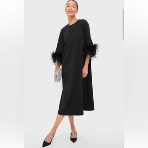 TUCKERNUCK Black Feather Jamie Dress NWT